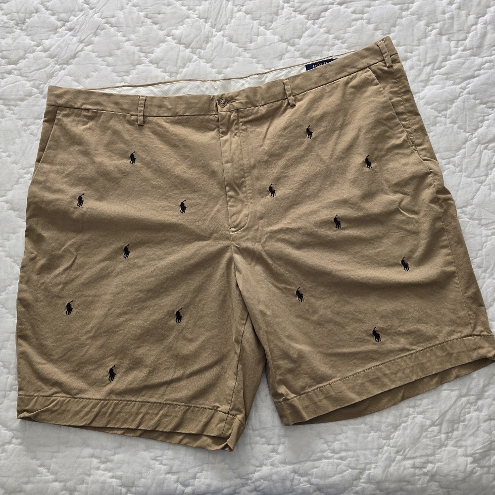 Ralph Lauren Tan Embroidered Men's Shorts - Size 50B